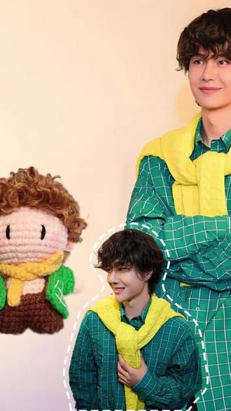 #王一博时装周#针织玩偶小挂件成品 钩针视频教程#