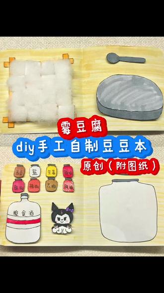胡闹的玩具生日常vlog~
🎀diy手工自制迷你食玩豆豆本🎀
原创~附图纸教程~
胡闹:霉豆腐的兵来啦~今天做了一本霉豆腐豆豆本,也是当上霉豆腐摊主理人了,库洛米都被辣椒香来了,好好玩~开心开心~
材料用到的是普通A4纸、马克笔、白丁胶、剪刀,霉豆腐上面的是粘的棉花哈~
yoyo的碎碎念:之前大号是靠各种原创豆豆本被大家认识的,不知道还有没有人记得我😭好久没有画画了,接下来也会多多更一些手工教程哒~
💕是玩具啦都是玩具💕
🌈
我是胡闹,是一只玩具~每天分享好玩的游戏、盲盒潮玩、食玩扭蛋微缩玩具、diy手工教程、书桌装扮布置、周边联名联动攻略,以及我和我主子yoyo好吃好玩的加拿大生活日常vlog~游戏喜欢模拟人生、种田捏脸、解谜类~二次元宅女,喜欢名侦探柯南、蜡笔小新、三丽鸥库洛米、jellycat、宝宝早教、鬼灭之刃、精灵宝可梦、哈利波特、玩具总动员…等等~
你们的点❤是我最大的动力哟~
🌈
#霉豆腐 #豆豆本 #手工 #diy #手工diy