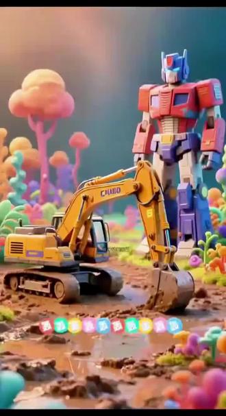 宝宝启蒙早教儿歌动画:挖掘机,挖掘机正在挖土,工程车动画大全,工程车#工程车动画片大全 #工程车 #儿童动画 #益智动画 #0到3岁早教儿歌