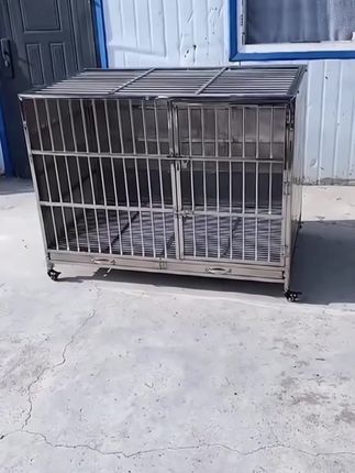 【组装款-不锈钢狗笼子全方管加粗大号狗屋中大型犬狗别墅养宠装备 】#狗笼 #宠物狗 #结实耐用#不锈钢狗笼#超便宜超划算