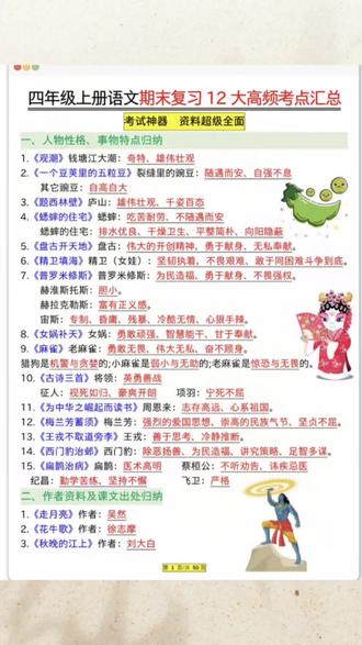 马上期末了,不会整理考点的孩子可以准备这套考点全归纳,它把每一单元会考的内容都整理出来,可以利用这段时间。在家复习巩固#考点归纳#学霸秘籍#知识点总结#小学语文