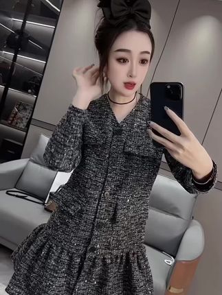 #小香风连衣裙 #洋气上档次 #谁穿谁好看系列