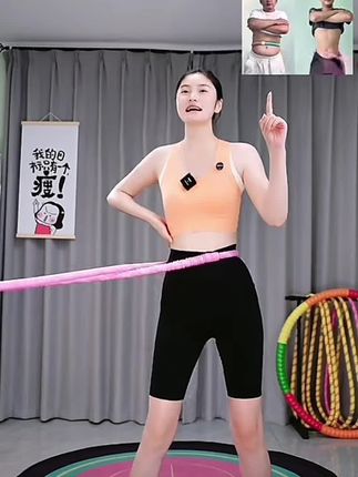 全新升级软弹簧静音呼啦圈#居家锻炼 #健身服运动裤女款 #暴汗燃脂瘦全身 #好身材练起来 #呼啦圈瘦身