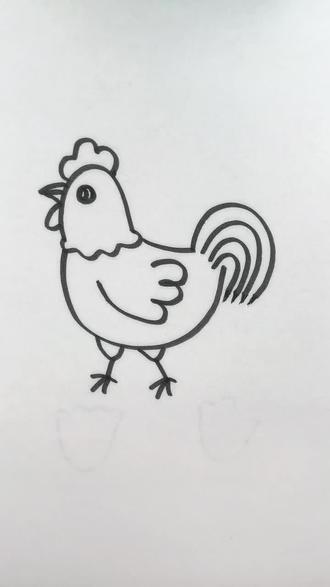 今天教你画大公鸡 一学就会#简笔画 #简笔画教程 #创意简笔画#一学就会的简笔画 #跟着抖音学画画。