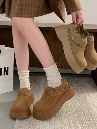 勃肯鞋女春夏时尚穿搭增高厚底一脚蹬复古鞋#女士勃肯鞋 #实用 #春夏穿搭 #复古厚底 #一脚蹬鞋
