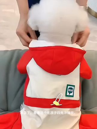 降温了,看看这个毛孩子四角冲锋衣,面料是防水的,下雨下雪天都能穿,腰身收放自如,穿上像个小孩子一样开心,出门不用担心肚子漏风。内里加摇粒绒,贴身穿特别暖和,版型好,毛孩子穿上行动自如,性价比高的,快安排吧!#宠物四脚冲蜂衣#毛孩子秋冬衣服#狗防水防寒衣服