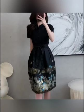 新中式国风女装成人马面裙薄款改良汉服女2024新款夏季衬衫连衣裙