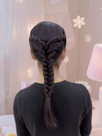 5分钟搞定女儿日常纹理编发#儿童编发 #编发教程 #新年发型