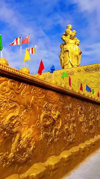 涵江江口万佛殿,金碧辉煌,佛光普照,遇见即是福到运到🙏