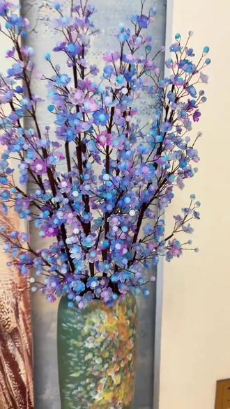 12大支樱花高桌摆教程。视频同款材料左下角拍。