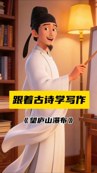 写景作文“干巴巴”?抄走李白三招,马上有画面!#望庐山瀑布 #李白 #小学生作文 #作文写作技巧 #唐诗三百首