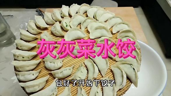 奶奶地里种的灰灰菜包成水饺也太好吃了吧! #百亿流量扶持 #健康美食自己做 #饺子 #厨房里的欢乐时光