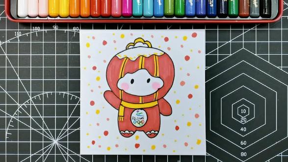 一分钟学会画雪容融#2022北京冬奥会#吉祥物#冰墩墩雪容融太可爱 #2022 #冰墩墩和雪容融 #雪容融简笔画 #雪容融怎么画 #马克笔儿童画 #想画就画 #简笔画 #儿童画 #画画