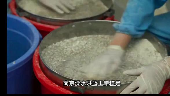 南京洪蓝玉带糕制作历史可以追潮到清潮嘉庆年间口感软糯香甜可口 #民间传统美食 #传统美食