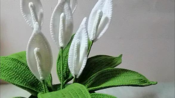 钩织和平百合花花心教程 #钩针编织教程 #手工钩织教程 #毛线编织