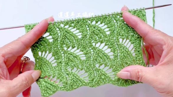 棒针|镂空扇形花编织教程(下)「附图解」,织围巾、夏季外套。#毛线编织 #编织教程 #棒针编织 #传承手工编织 #棒针图解 #镂空扇形花