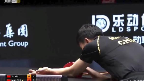 马龙vs许昕。5分赛制。仔细观看前三板、接发球的打法、路线图。