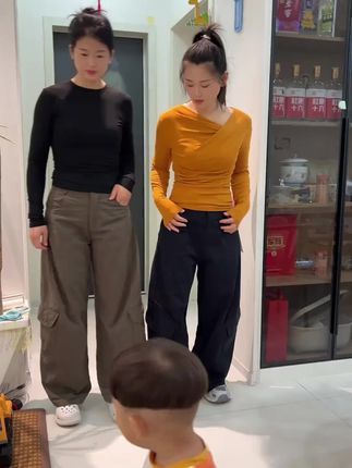 时尚潮流工装裤女秋季美式辣妹休闲裤宽松百搭阔腿裤拖地裤子