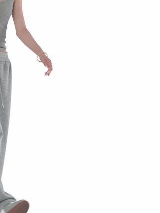 美式重磅纯色卫裤男女夏宽松百搭弯刀阔腿裤秋季垂感运动休闲长裤