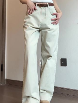 百搭四季款通勤穿搭中性风直筒宽松百搭直筒休闲长裤裤子