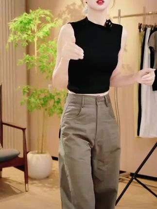 时尚潮流工装裤女秋季美式辣妹休闲裤宽松百搭阔腿裤拖地裤子