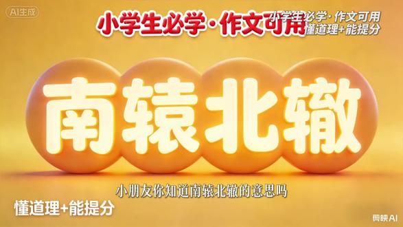 小学生必学成语《南辕北辙》,故事+造句+作文用法,一次讲透 #成语#小学语文 #小学作文