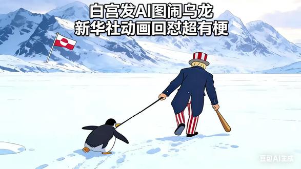 白宫发AI图闹乌龙 新华社动画回怼超有梗 最近白宫在社交媒体平台上整了个大活,结果闹了个大笑话#抖音热评