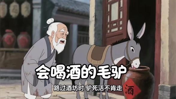 会喝酒的毛驴 #民间故事 #故事