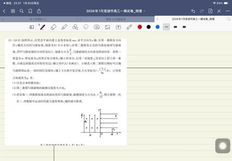 26年1月芜湖市高三一模物理15题 #物理