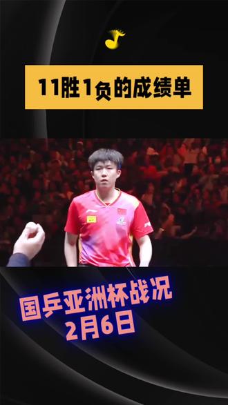 国乒亚洲杯战况一2月6日! #乒乓球 #乒乓球比赛