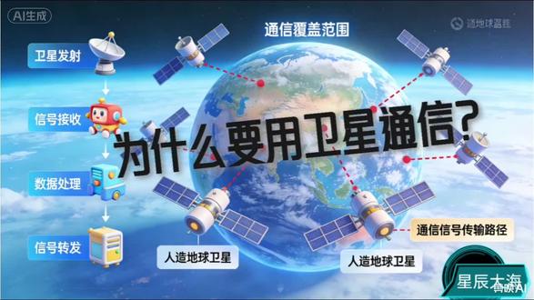 为什么要用卫星通信? #科技知识 #科技知识普及 #卫星通信 卫星通信的核心优势,卫星通信的应用场。景,卫星通信的发展前景