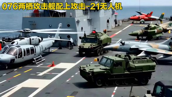 076两栖攻击舰配上攻击-21无人机两栖登陆作战模式要变天了 #076两栖攻击舰配上攻击-21无人机,中国两栖登陆作战模式要变天了?#上热门 #076两栖攻击舰配上攻击-21无人机,中国两栖登陆作战模式要变天了?#上热门 #上热搜