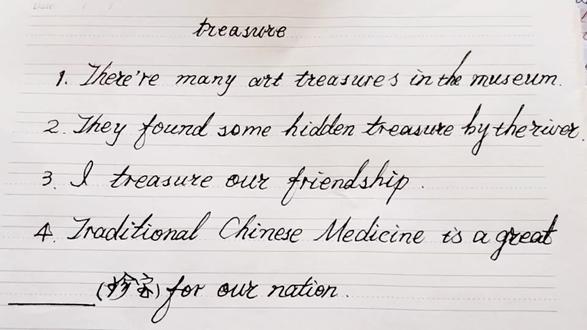 八上unit2 treasure 用法