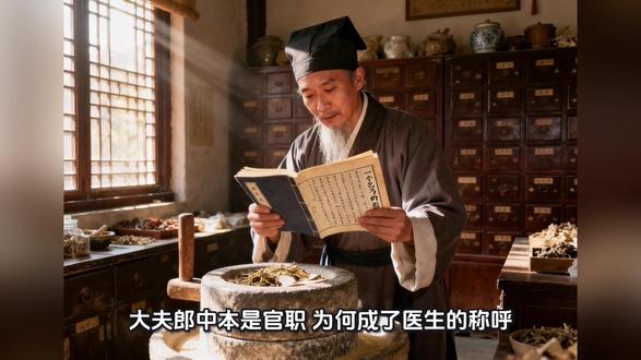大夫、郎中本是官职,为何成了医生的称呼?一次讲透!