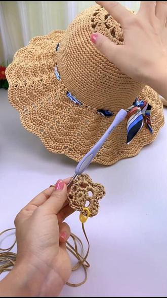 太阳花渔夫帽教程 #手工编织零基础教学#夏凉帽教程#编织教程#手工钩针#夏天帽子钩织教程