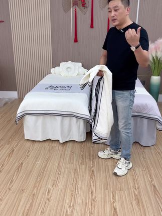 新款上新 美容院床罩四件套 按摩理疗洗头床床罩 现在下单赠送运费险和七天无理由