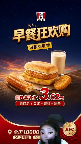 肯德基早餐帕尼尼来啦 #肯德基早餐帕尼尼 #早餐吃什么 #早餐兑换卷 #美食分享
