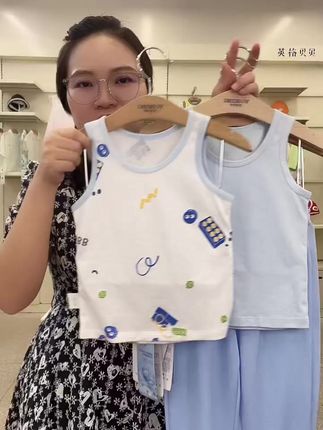 超值两件装的宝宝背心,纯棉无骨,超舒服! #婴幼儿服饰 #夏季新款 #高品质童装 #爆款热卖中 #源头工厂