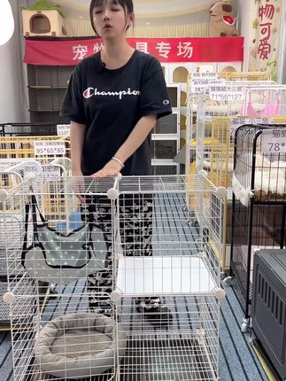 猫笼子室内家用超大自由空间厕所一体不占地幼猫窝屋清仓猫窝猫咪