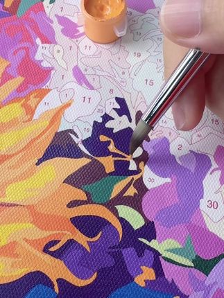 繁忙工作之余,来画一幅数字油画解解压吧