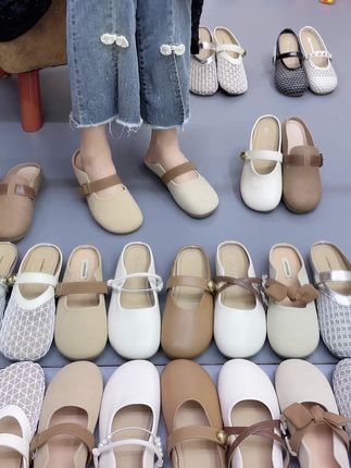 #软底拖鞋#包头拖#女鞋#低跟包头拖#时尚女鞋
