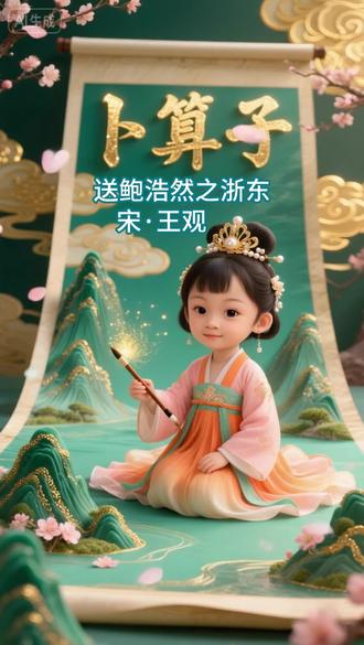 《卜算子·送鲍浩然之浙东》宋·王观 六年级下册必学古诗词,吟唱与解析#古诗词 #小学语文 #古诗吟唱 #儿童古诗朗读视频 #古诗