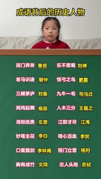 成语背后的历史人物 #成语 #历史人物