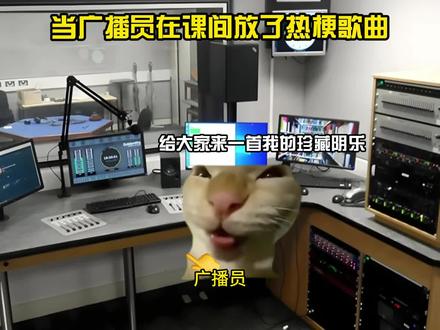 当广播员在学校放了这首阴乐 #猫meme #猫meme日常 #比比拉布 #我的刀盾
