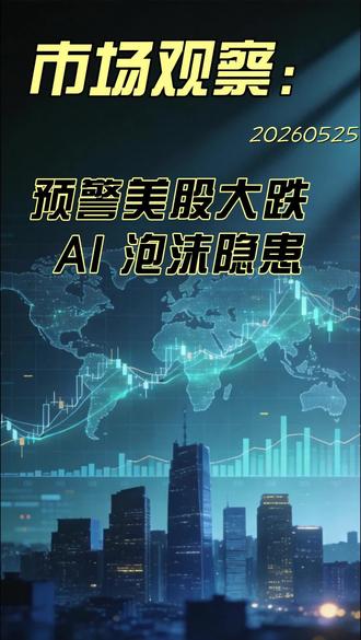 5月24日 (1)(30) 美银重磅预警美股大跌!拆解 AI 板块泡沫隐患,分享散户止盈避险实操思路复盘过往精准预判战绩,解析美债收益率、通胀数据、技术形态三大风险