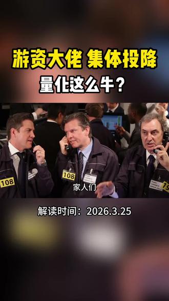 游资大佬投降 #游资 #量化 #流沙河