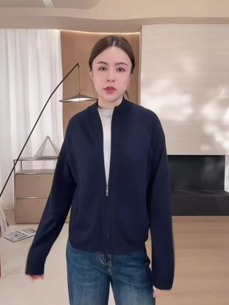 时尚针织拉链立领开衫 #百搭上衣 #谁穿谁好看系列 #女装