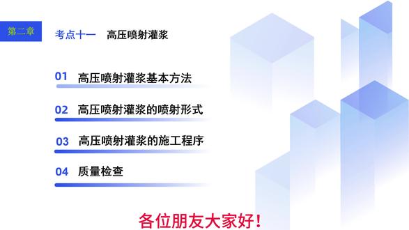 一建水利第二章考点十一,高压喷射灌浆 #一建 #一建考试 #一建水利 #水利建造师 #一建备考