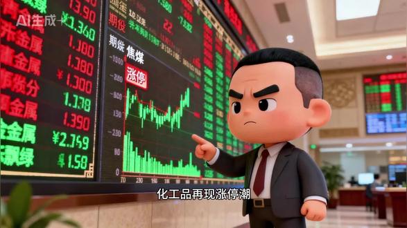 化工品再现涨停潮,焦煤期货强势涨停,贵金属大幅下跌 周一,国内商品明显分化。中东局势紧张推升能源价格,原油领涨带动化工品普遍上涨,多品种涨停,焦煤受能源替代逻辑支撑强势封板。但通胀担忧与美联储转向鹰派压制全球股市、贵金属和有色金属,全面下跌。