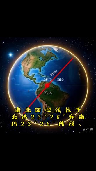 决定一年四季变化的地理线-南北回归线 #地理知识科普视频